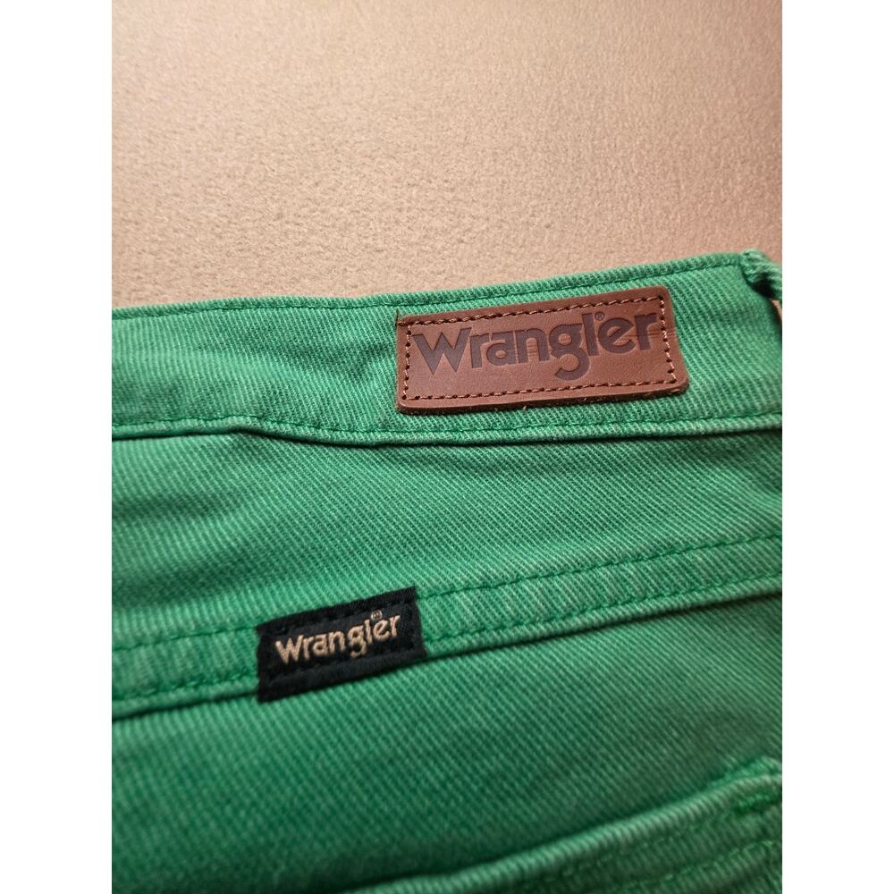 Wrangler High-Rise Fierce Flare Jeans Green Sz 14/32x32 NWT - Picture 6 of 7